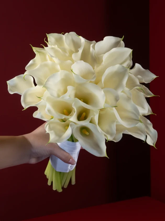 White Calla Lily Bridal Bouquet - Image 2